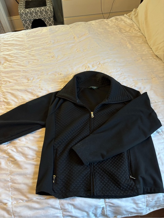 Ralph Lauren Jackets & Blazers - Ralph Lauren Women’s Black Quilted Zip-Front Jacket, XL - Iike new!!!!!